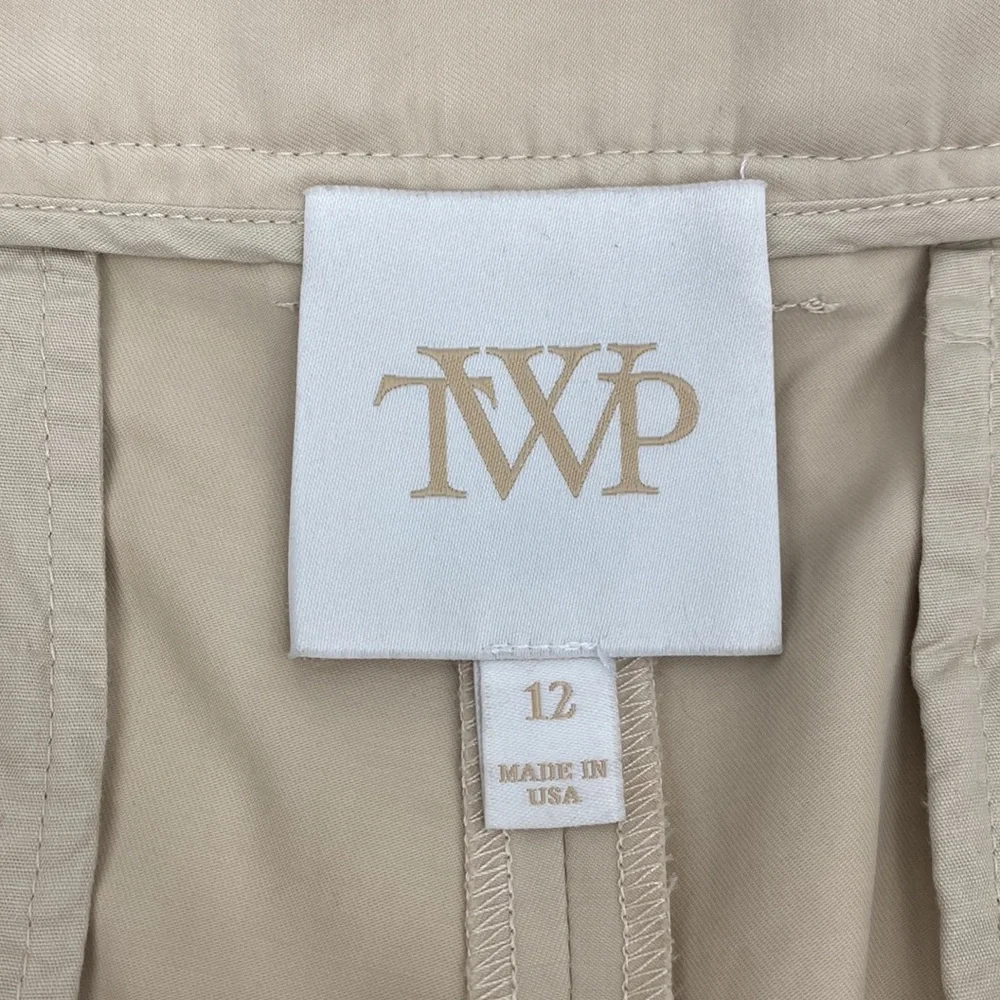 TWP Size Womens 12 Tan Office Ankle Pants - Picture 3 of 13